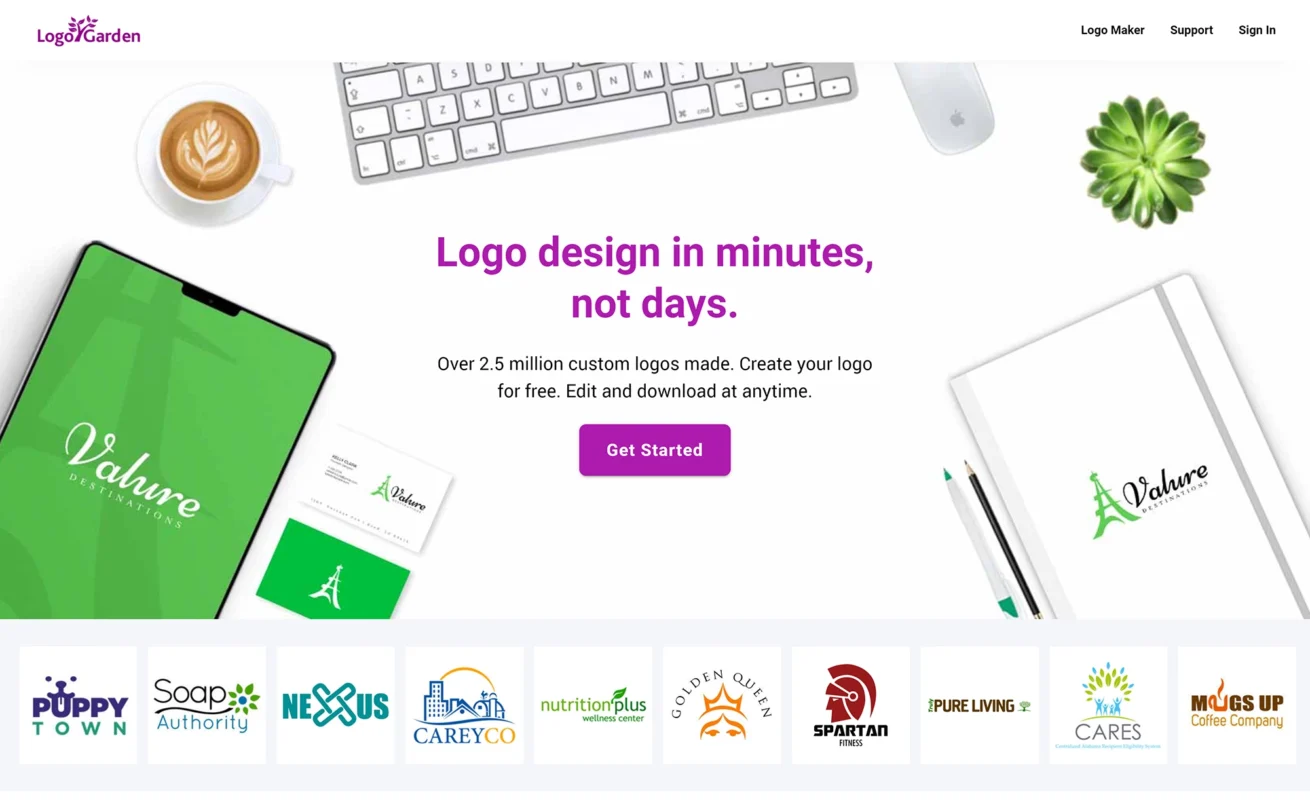 Logo Garden – Công cụ tạo logo online miễn phí, chất lượng cao